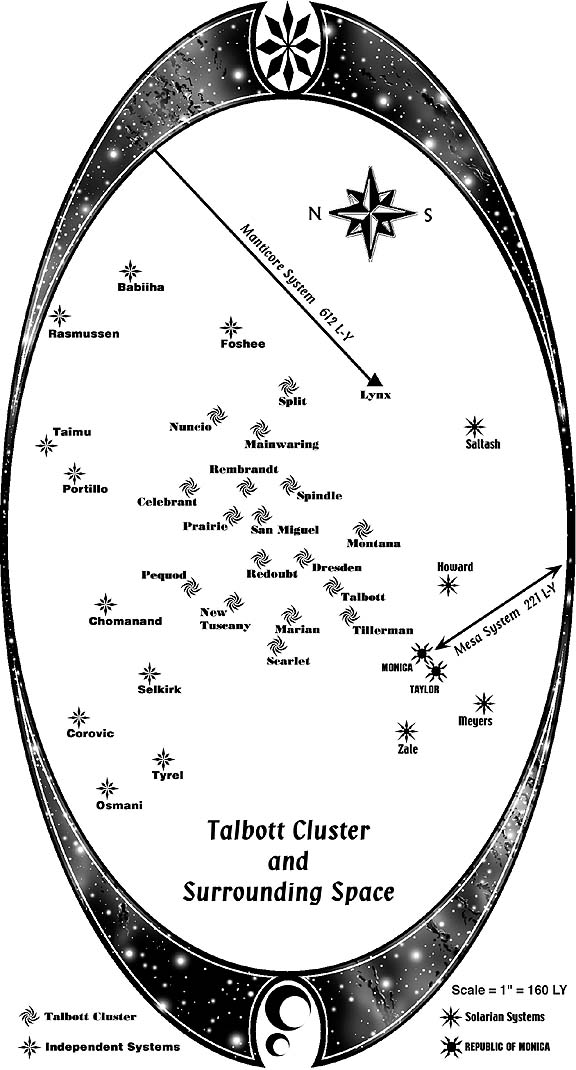 Map of Talbott Cluster and Surrounding Space