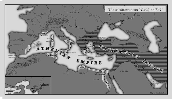 Mediterranean World map, 330 BC