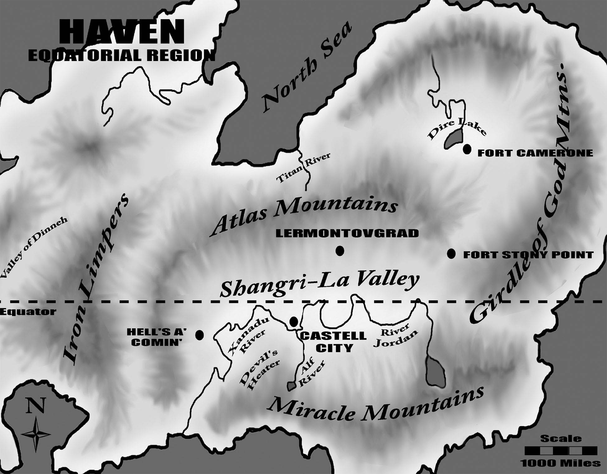 Haven Equatorial Region Map