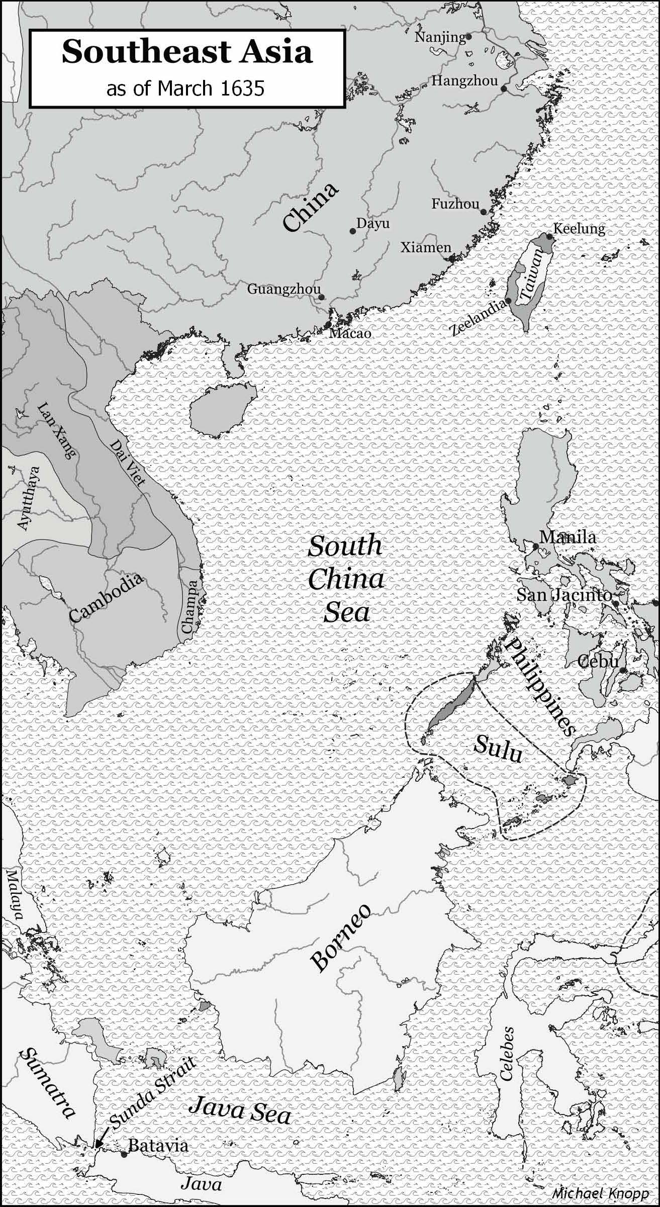 Southeast Asia as of March 1635