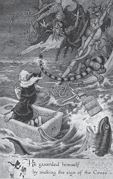 He guarded himself by making the sign of the Cross