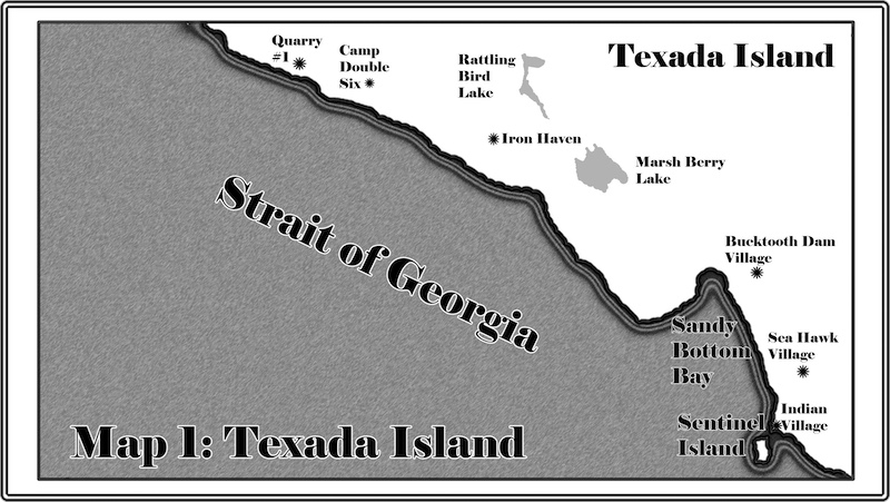 Map of Texada Island