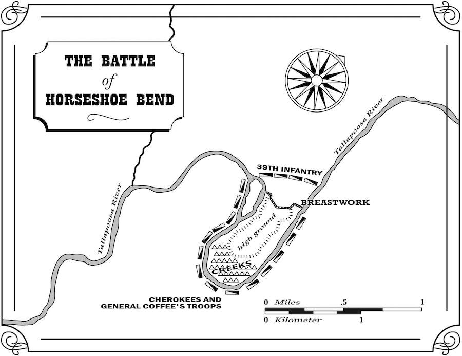 The Battle of Horseshoe Bend Map