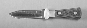 A small concealable boot knife, 6¾ inches overall length. HRC32