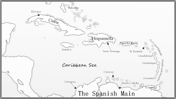 Caribbean map